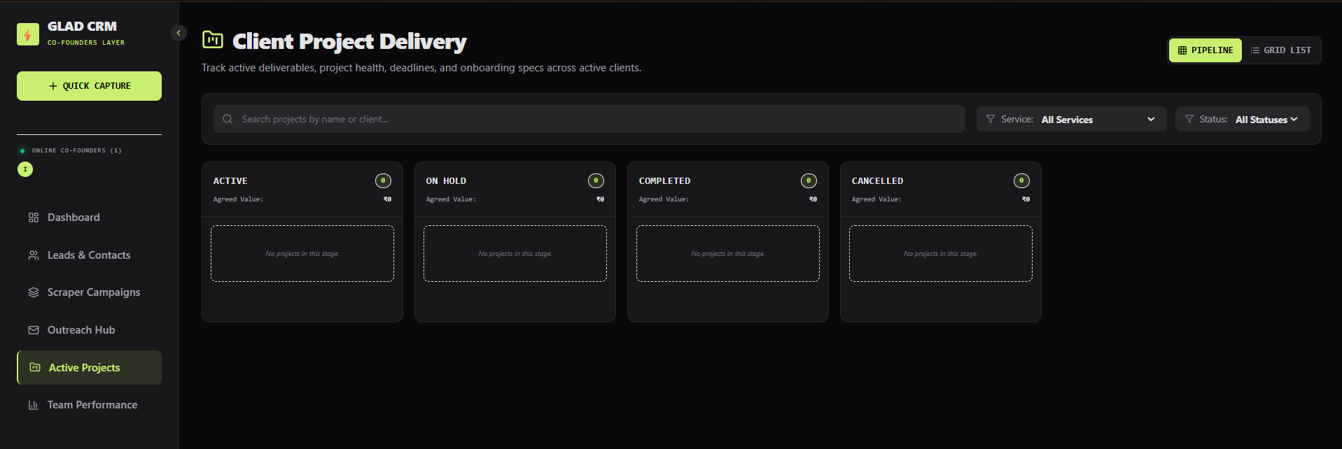 Lead Enrichment Platform dashboard screen 4